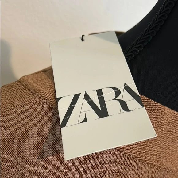 Zara Tan Sheer swim cover up Maxi Dress Sleeveless Resort Wear - Picture 7 of 14